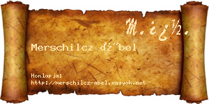 Merschilcz Ábel névjegykártya